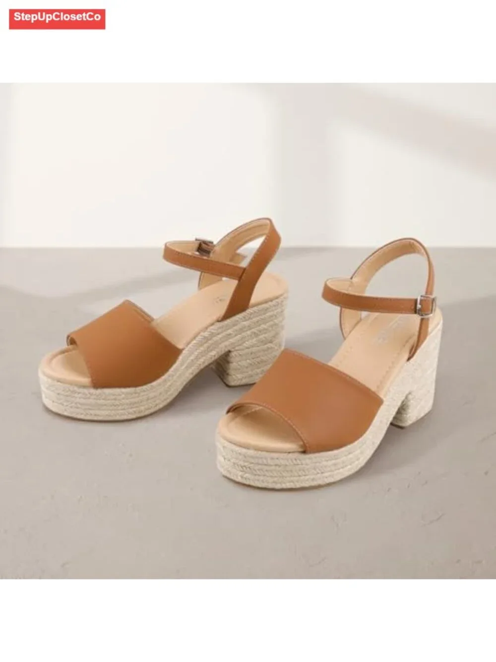 Espadrille Wedge Sandals Platform Ankle Strap Wedge Sandals for Women